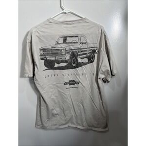 Chevy Silverado T Shirt Chemistry Size Small  Beige 1985 Pick Up Truck Worn